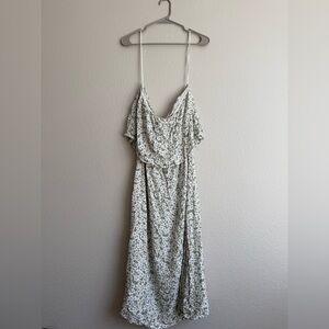 Floral strapless dress